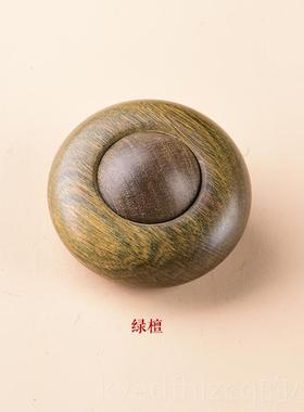 新款小紫手檀时来手把件运转解压一体黑檀木男叶随身球把玩文玩摆