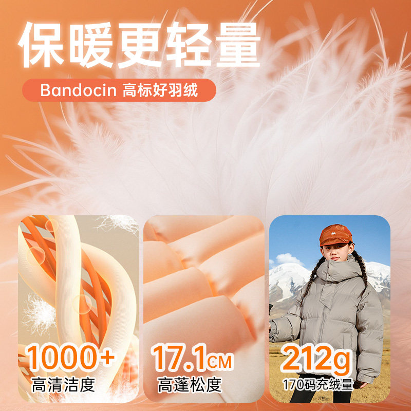 【90白鸭绒】半度闲女童加厚羽绒服冬装洋气新款儿童保暖连帽外套,淘宝优惠券,粉丝福利购,淘宝优惠卷