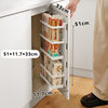 Kitchen storage rack cabinet door hole plate plastic refrigerator punch-free wall-mounted multi-functional storage shelf