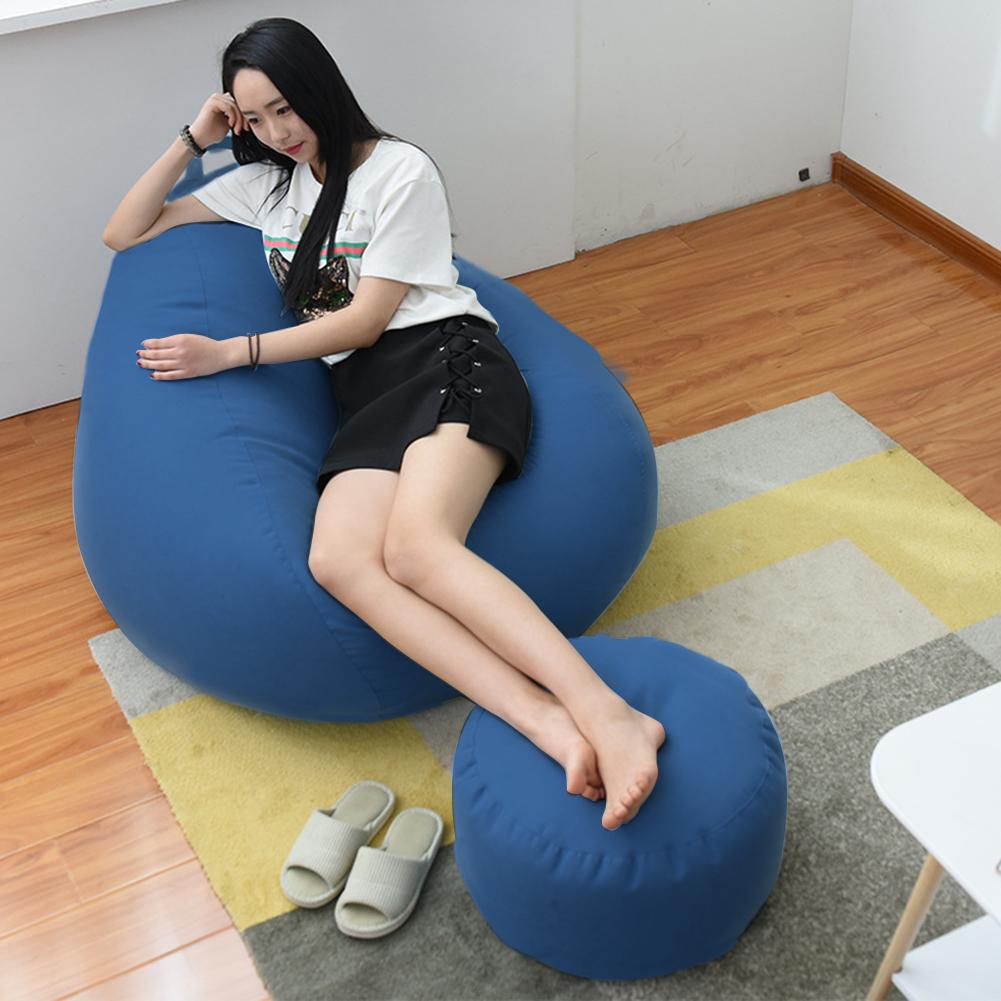 Lazy Sofa Cover Bean Bag Lounger Chair Sofa Seat Living Room-图2