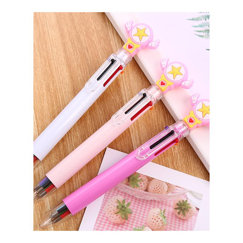 *6 color Multi Function Pen Cute Cartoon nicorn Flamingo Gir - 图2