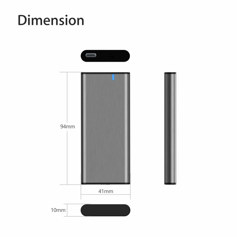 M2 NVMe SSD Case Enclosure M.2 PCI e SSD to Type C USB3.1 U - 图0