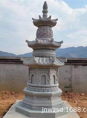 景区汉白玉石塔制作价格曲阳石雕佛塔图案寺庙石材万佛塔厂家