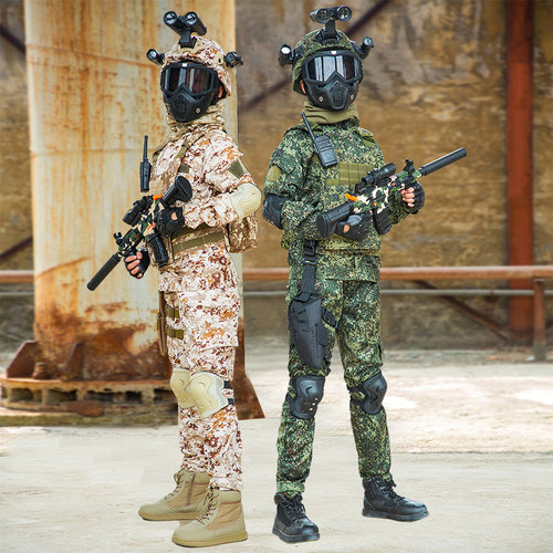 儿童迷彩服特种兵套装男女同款战术表演军训夏令营迷彩衣生日礼物 - 图0