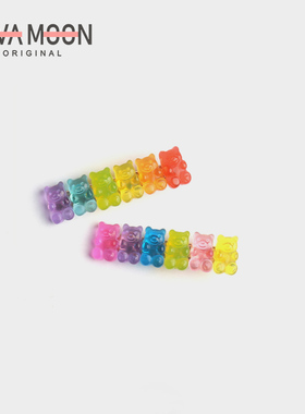 赵露思同款发夹彩色小熊清新