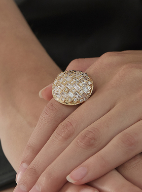 iKiCo满钻圆球戒指星河系列时尚个性设计款