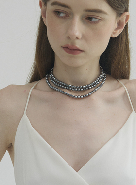 iKiCo叠戴长款珍珠毛衣链24新款