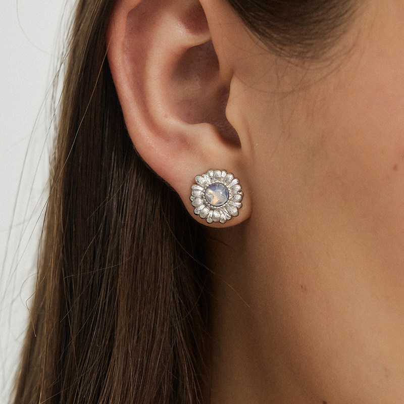 【秋冬新品】iKiCo循光小雏菊耳环花朵耳钉小众高级礼物纯银女,淘宝优惠券,粉丝福利购,淘宝优惠卷