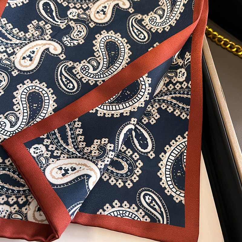 小长条方巾丝巾女春秋冬季搭配衬衫围脖子护颈系脖薄围巾领巾飘带 - 图3