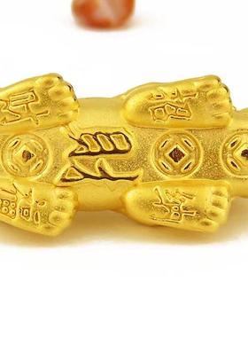 中式复古黄铜实心貔貅坠