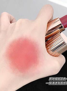 便捷腮红棒设计一抹上妆细腻服帖不厚重新手友好打造少女感妆容
