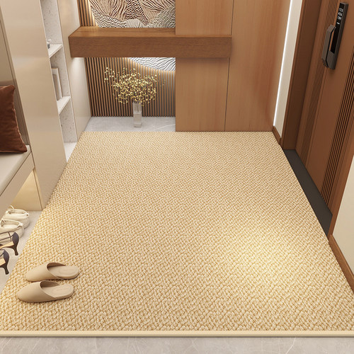 高端入户门地垫日式仿剑麻进门脚垫高级感客厅耐脏地毯可裁剪门垫 - 图3
