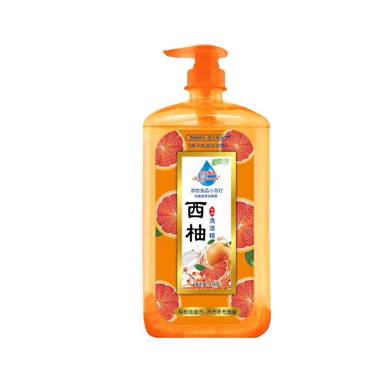 A西柚洗洁精家用实惠装家庭装大桶按压瓶式洗涤剂918ml*3瓶装_BEAUTY美妆颜坊_洗护清洁剂/卫生巾/纸/香薰-第5张图片-提都小院