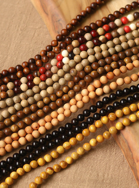 2025新款檀木叠戴手链女款新中式木质佛珠多圈盘玩手串精美礼品