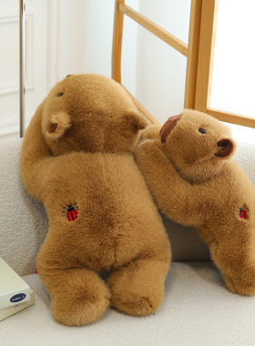 跨境新品卡皮巴拉抱枕大号趴款水豚玩偶创意毛绒玩具家居摆件