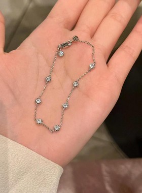 2025新款S925银圆钻小清新泡泡手链高级百搭工厂源头设计小众爆款