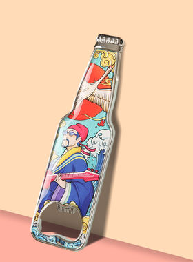 个性酒型开器方形家用冰箱贴开器卡通时尚家用冰箱贴开器