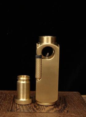 唐腾全黄铜制造煤油火石和平饭店电影同款打火机创意工艺品小礼品
