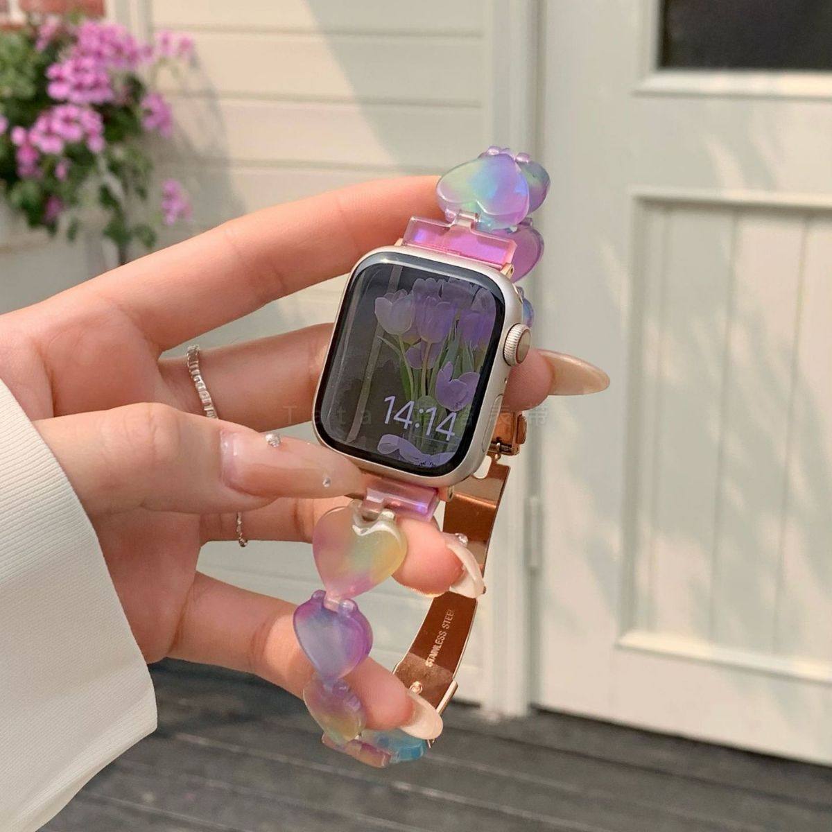 适用红米watch4手表带新款爱心贝壳纹树脂表带红米watch3青春版Active表带小香风女高级小米9pro透明树脂表带,淘宝优惠券,粉丝福利购,淘宝优惠卷