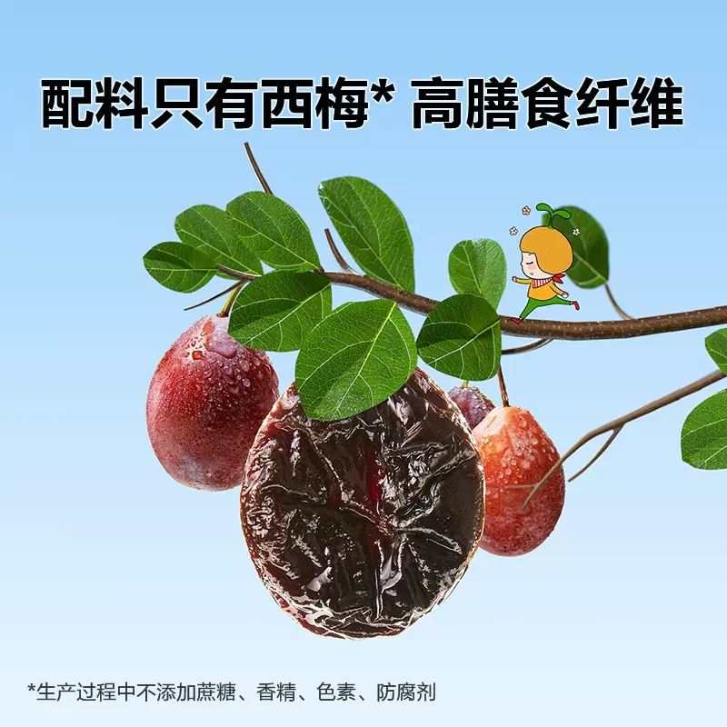 窝小芽纯纯无核西梅儿童零食无添加色素西梅干水果条水果片果脯