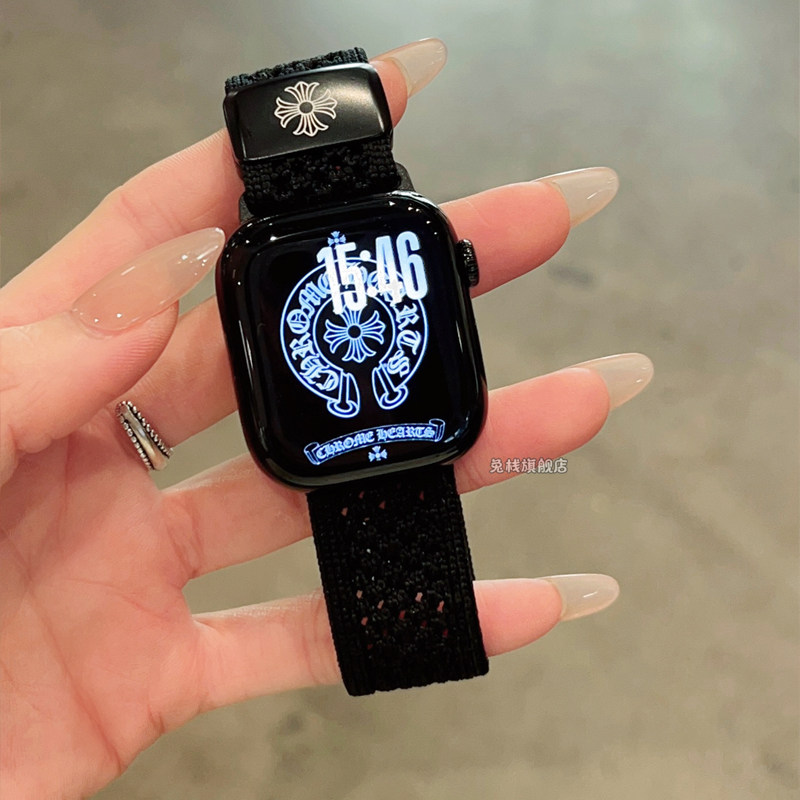 适用applewatch苹果手表表带iwatch腕表s11编织s10尼龙se男女款s9秋冬ultra3磁吸扣高级感质感颜值新品小众,淘宝优惠券,粉丝福利购,淘宝优惠卷