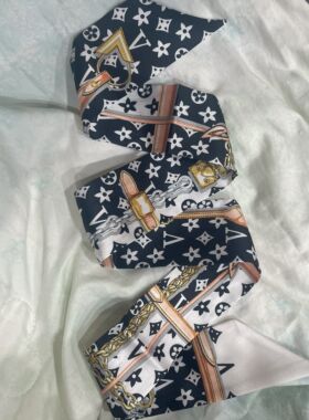 lv5&vv20老花丝巾speedy25绑包包手柄丝带长条缠手提肩带飘带轻奢