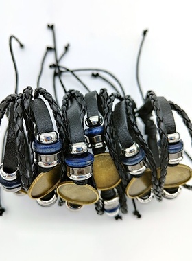 2025新款欧美风尚定制青铜时光宝石手链20MM内径图案随意搭配批发