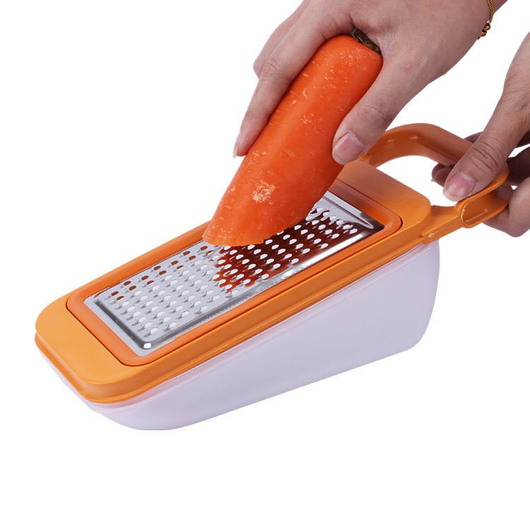 创意厨房蔬果组合不锈钢切菜器 带盖胡萝卜土豆手拉切丝器套装,淘宝优惠券,粉丝福利购,淘宝优惠卷