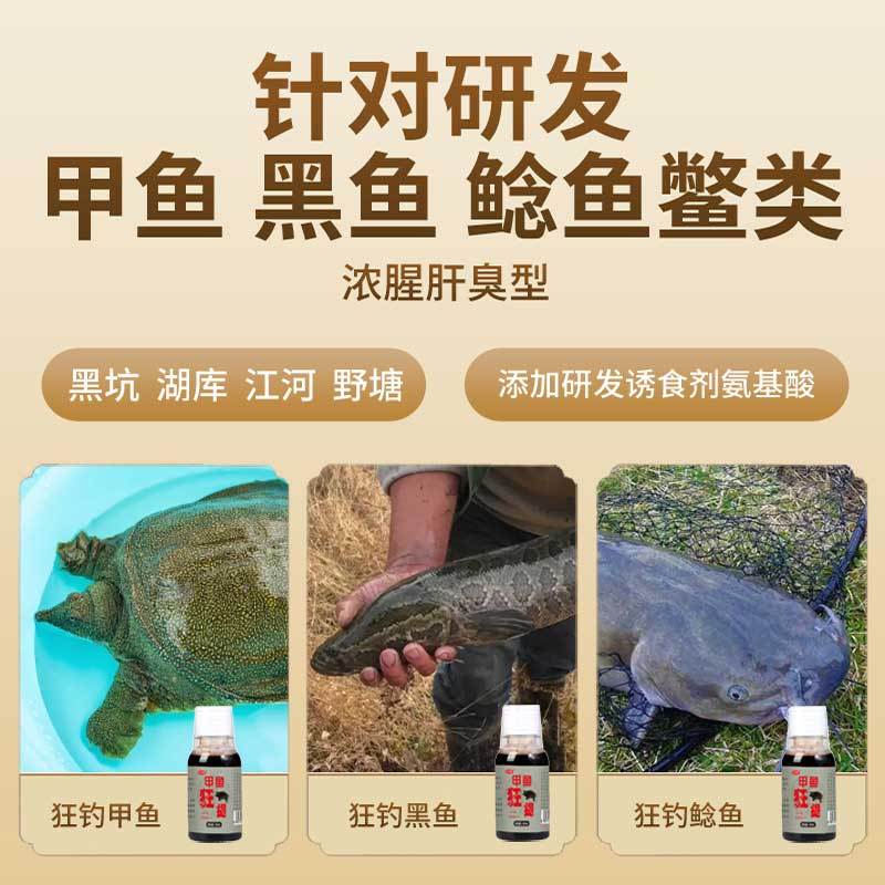 甲鱼狂提钓甲鱼专用诱食剂鱼饵添加剂高浓度野钓正品王八钓鱼饵料