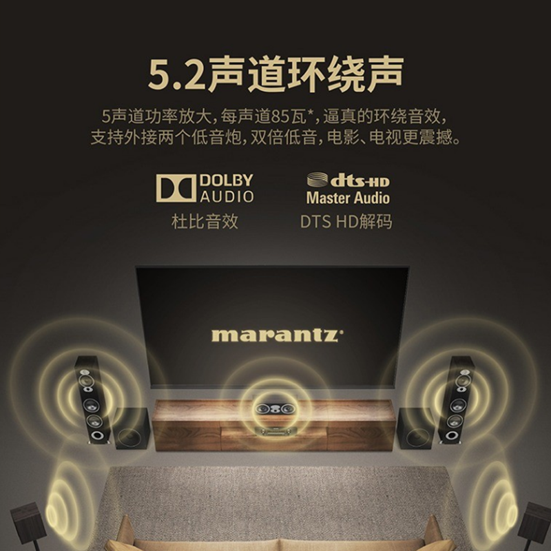 Marantz/马兰士 NR1510功放机5.2声道家庭影院音箱音响组合套装 - 图2