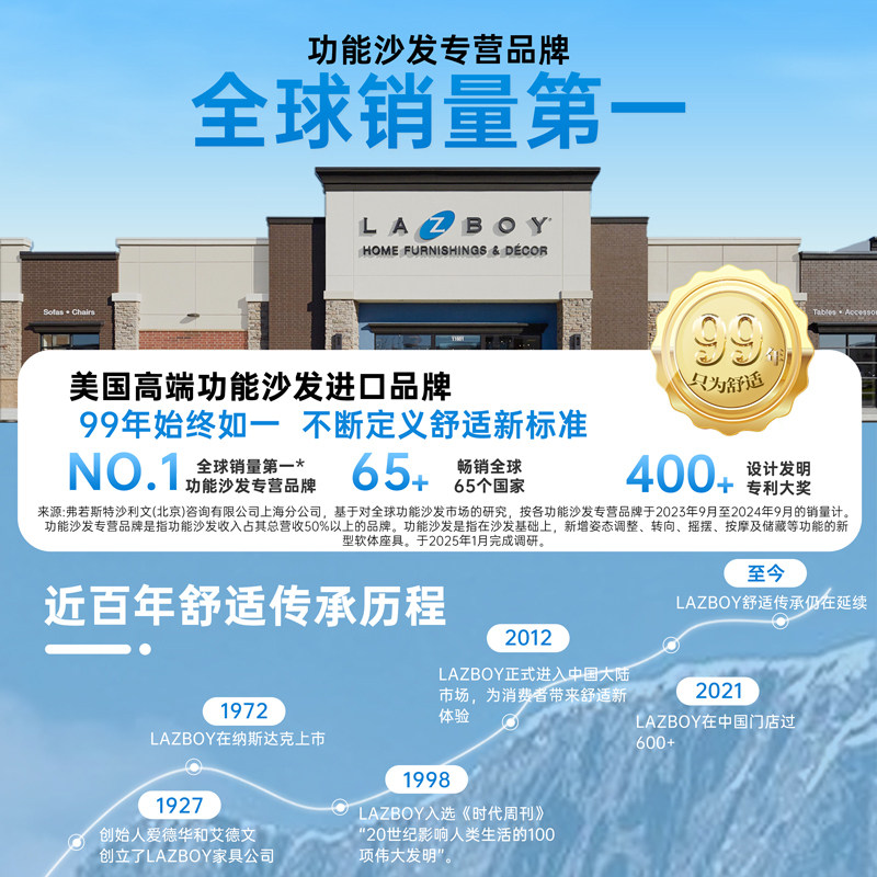 LAZBOY乐至宝单人布艺功能沙发政府补贴电动简约躺椅A623落日哈尼,淘宝优惠券,粉丝福利购,淘宝优惠卷