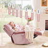 LAZBOY Le Zhibao single sofa massage electric function cream style sofa chenille cloth 633 meow candy