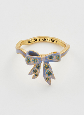 Fable甜心蝴蝶结珐琅彩戒指