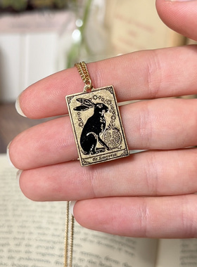 皇后项链Fable方牌兔子