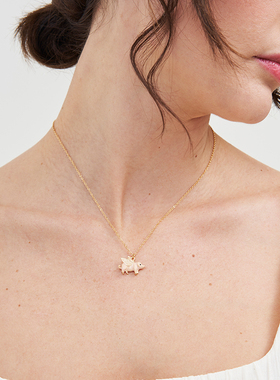 【自营】Fable飞行小猪珐琅彩项链首饰品女款吊坠高级感锁骨链