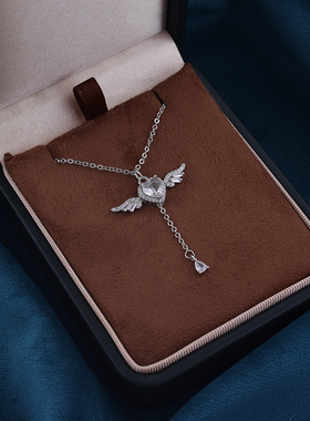 s925纯银爱心丘比特项链