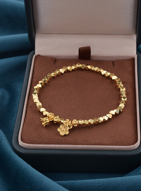 爆闪碎金子铃兰花手链