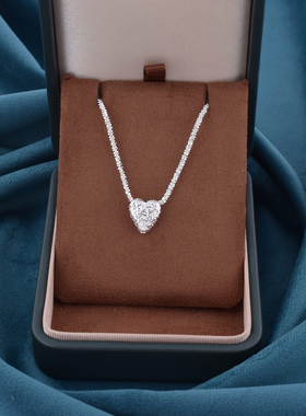 纯银满天星爱心项链女款2025