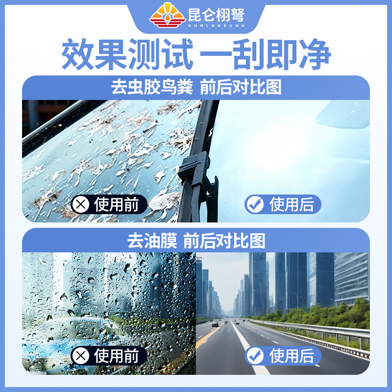 特斯拉model3/Y新能源汽车专用防冻乙醇玻璃水去污去油膜昆仑栩弩 - 图0