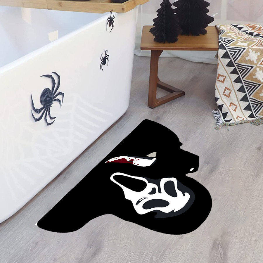 temu万圣节入户门垫浴室吸水蜘蛛网装饰脚垫亚马逊地垫防滑,淘宝优惠券,粉丝福利购,淘宝优惠卷