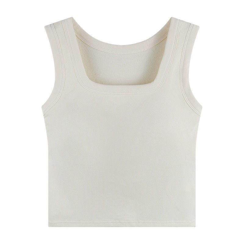 新款秋冬磨毛保暖背心女带胸垫美背方领修身内搭外穿无袖打底上衣,淘宝优惠券,粉丝福利购,淘宝优惠卷