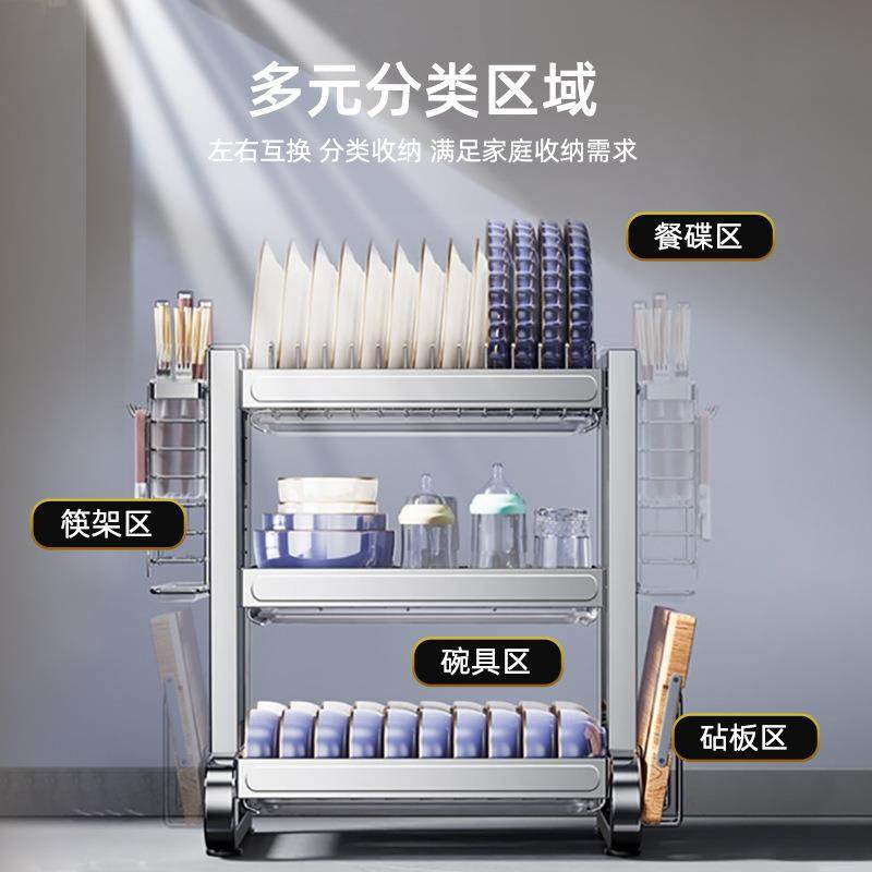 厨房不锈钢碗碟架多层厨房收纳架台面沥水碗架家用碗碟收纳,淘宝优惠券,粉丝福利购,淘宝优惠卷