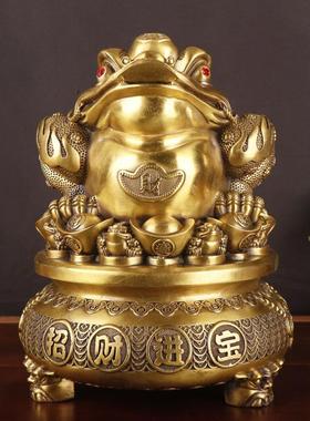 铜金蟾铜聚宝盆金蟾摆件厂家财源滚滚蟾