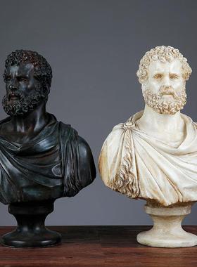 北欧复古人物雕塑摆件家居客厅摆件创意人物雕塑工艺品人物