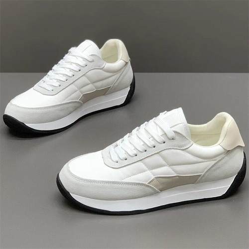 男鞋夏季透气2025新款厚底旅游阿甘休闲 潮鞋软底男士跑步运动板 - 图2