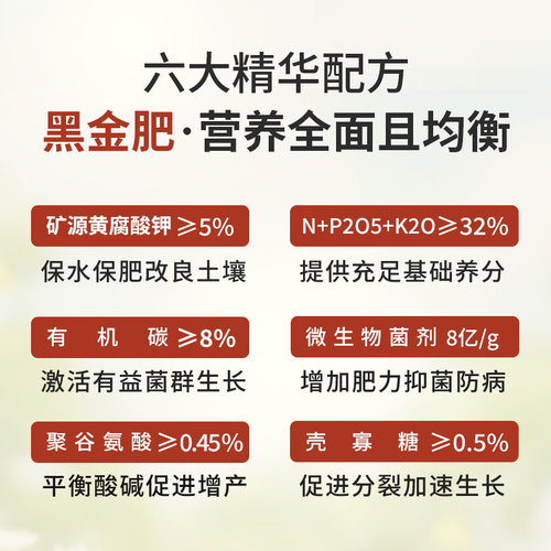 花肥谷聚能黑金养花卉绿植改善板结种蔬菜专通用有机复合水溶肥料 - 图1