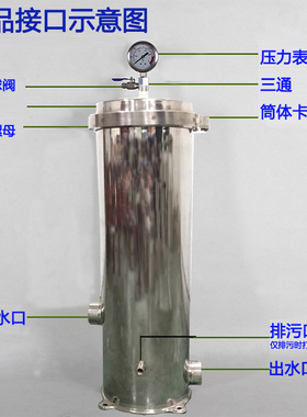 前置304不锈钢保安精密过滤器袋