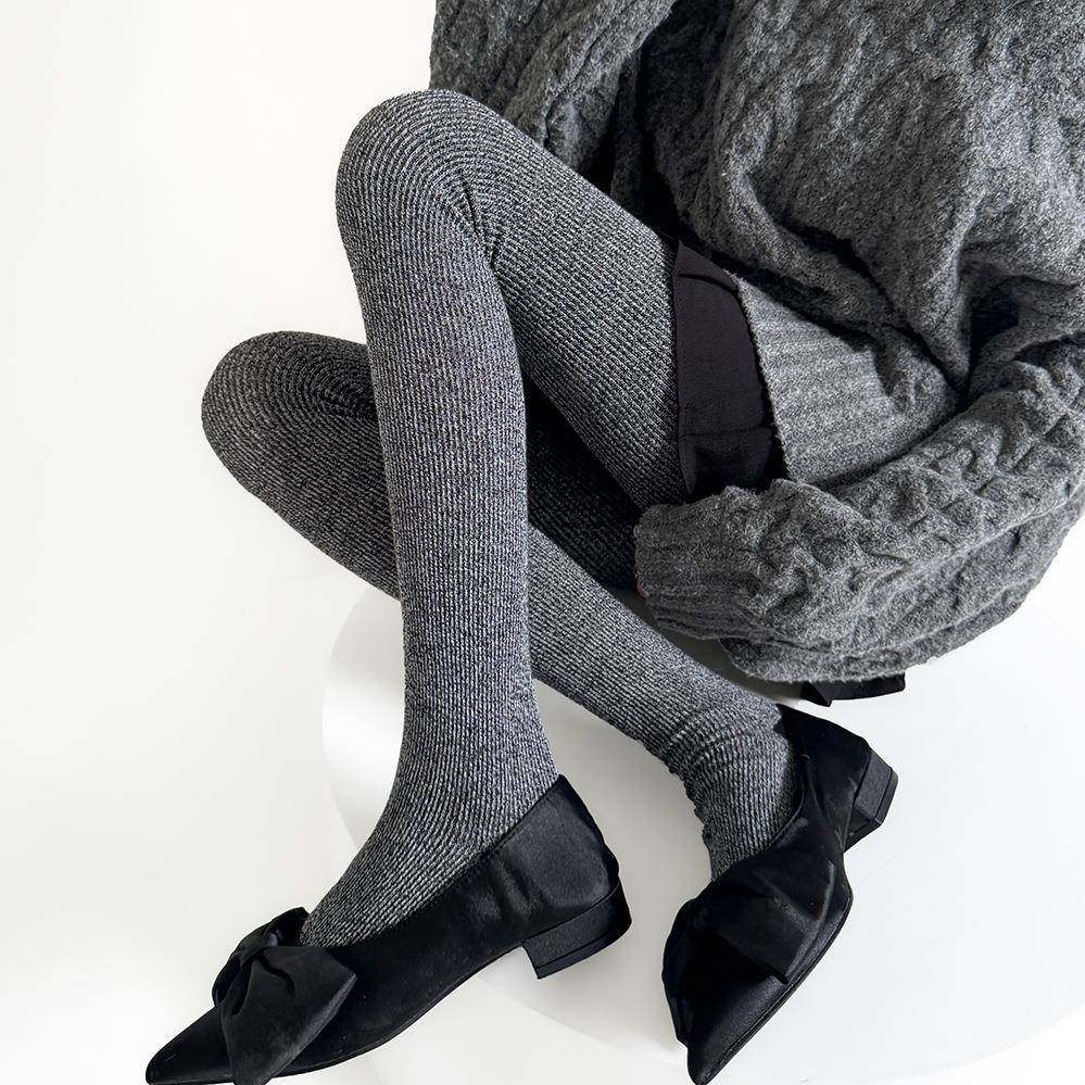 秋冬保暖细条羊毛打底裤女针织混纺显瘦连裤袜ins竖条纹酒红袜裤,淘宝优惠券,粉丝福利购,淘宝优惠卷