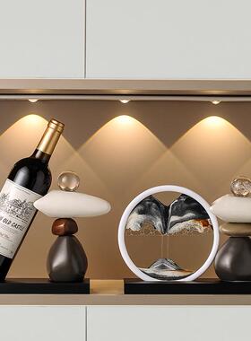 时来运转流沙画摆件轻奢高档客厅电视柜酒柜装饰品办公室摆设创意