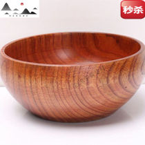 Lotte Tewood Bowls Day-Style Spinosae Wood Large Bowl Tea Wash Wood Bowl Wood Bowl Soup Bowl Whole Wood Fruit Pan Foam Noodle Bowl Wood Bowl
